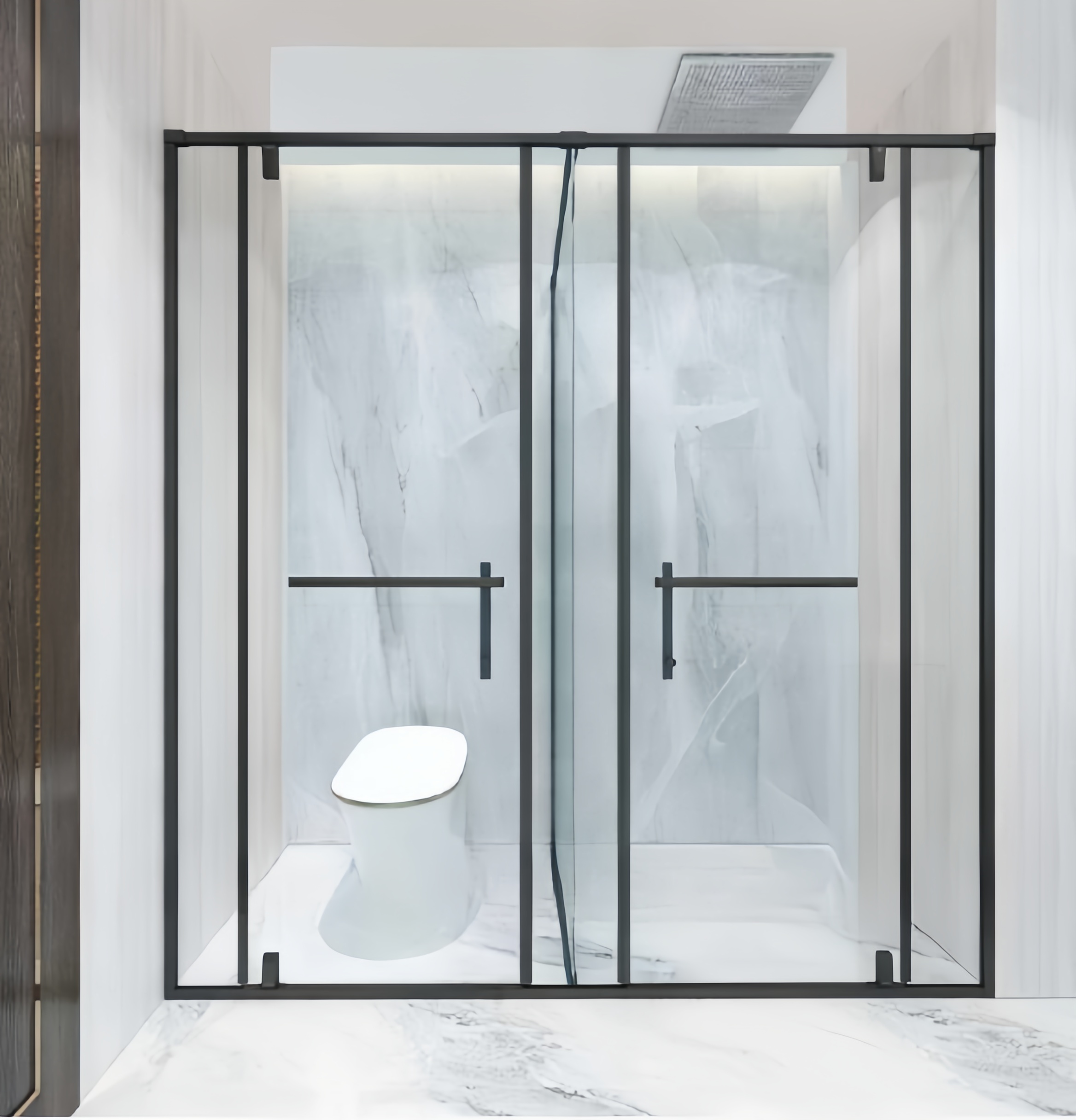 PHÒNG TẮM ĐÔI CỬA MỞ BẢN LỀ TRỤC XOAY - NHẬP KHẨU